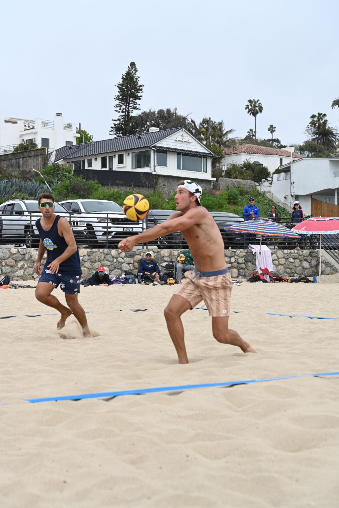 Kane Schwengel playing beach volleyball
